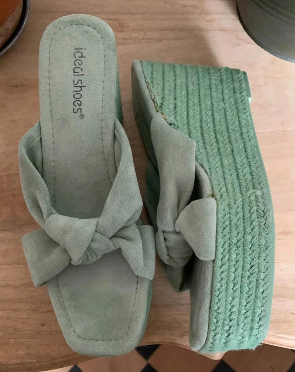 🌿 Seafoam Green Platform Espadrilles – Size 41 – photo 9